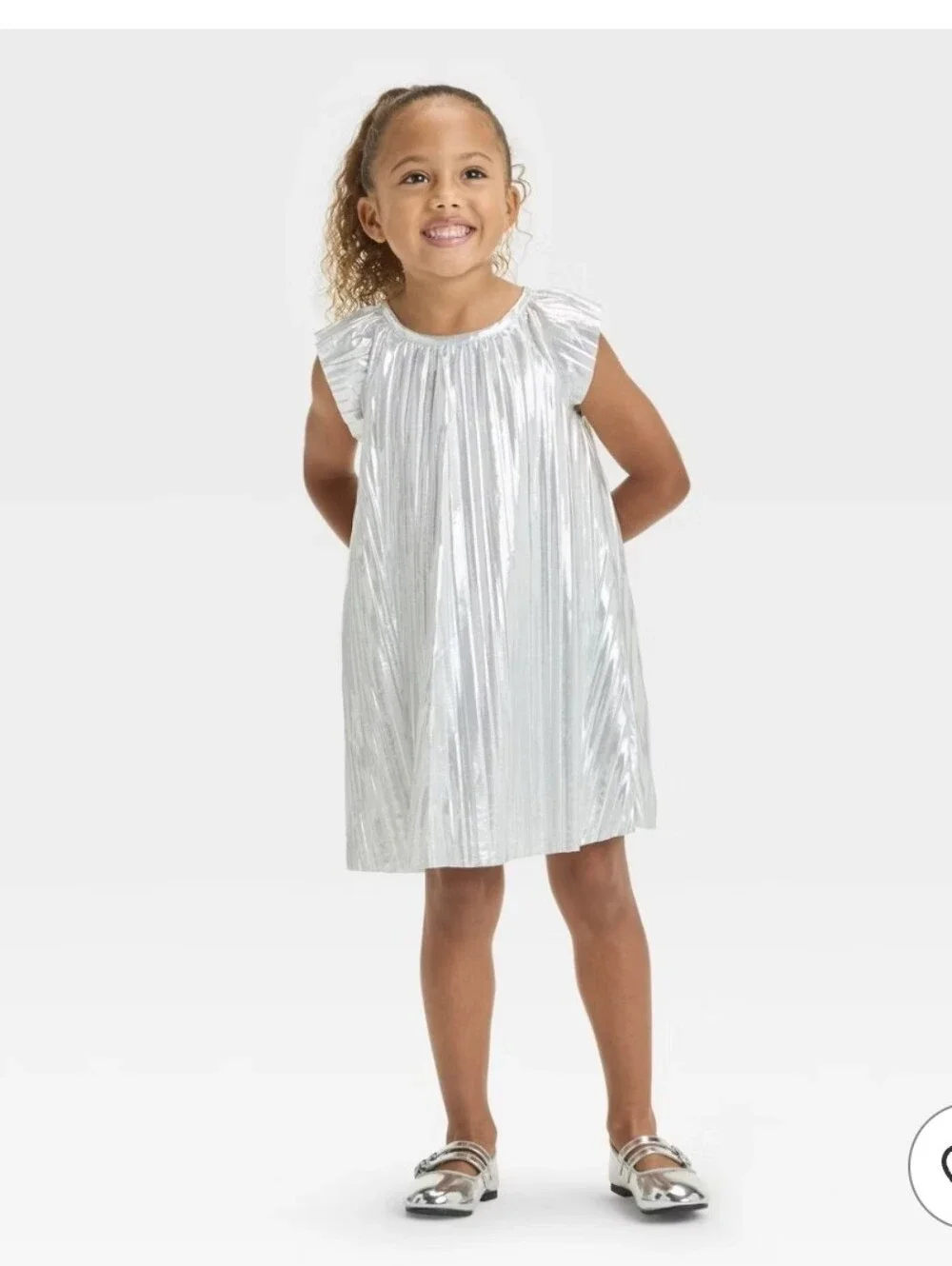 OshKosh B'gosh Shimmer Silver Toddler Dress